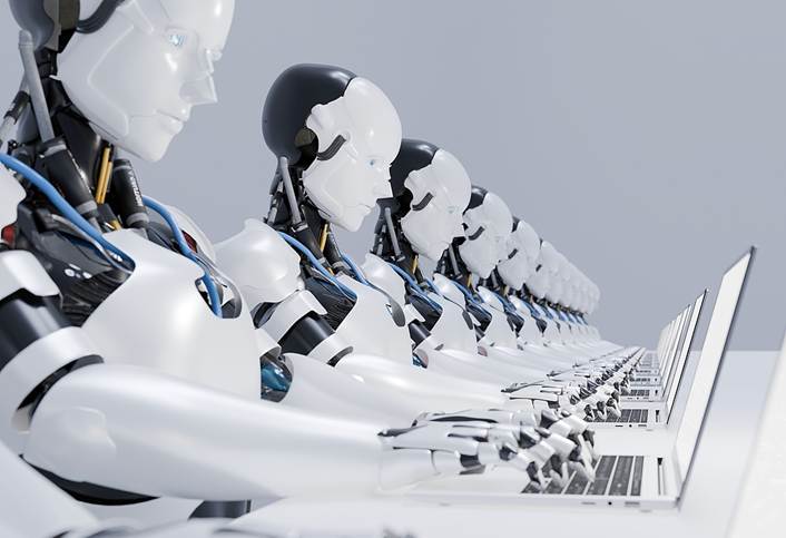 AI jobs infographic, robotics career map