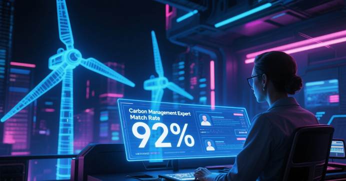 AI-powered recruitment for energy jobs | Future hiring technology | Green talent analytics dashboard