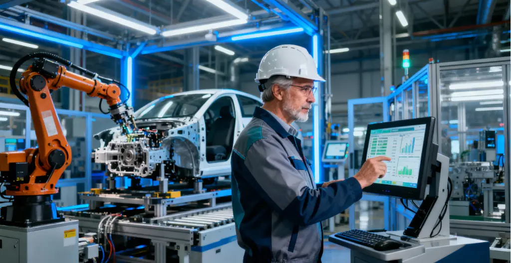 Suzhou Industrial Park Recruitment: Engineering and Manufacturing for Foreign Nationals, A New Career Opportunity for Cross-Border Talents 2 Foreign engineer operating smart production line - focusing on industrial automation and MES system, key job scenario for Suzhou Industrial Park Recruitment in engineering and manufacturing
