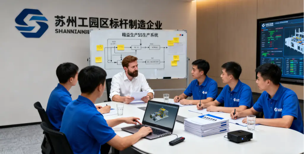 Suzhou Industrial Park Recruitment: Engineering and Manufacturing for Foreign Nationals, A New Career Opportunity for Cross-Border Talents 4 Cross-cultural team collaboration in benchmark enterprise - foreign management and Chinese team discussing production plans, typical practice of Suzhou Industrial Park Recruitment for engineering and manufacturing talents