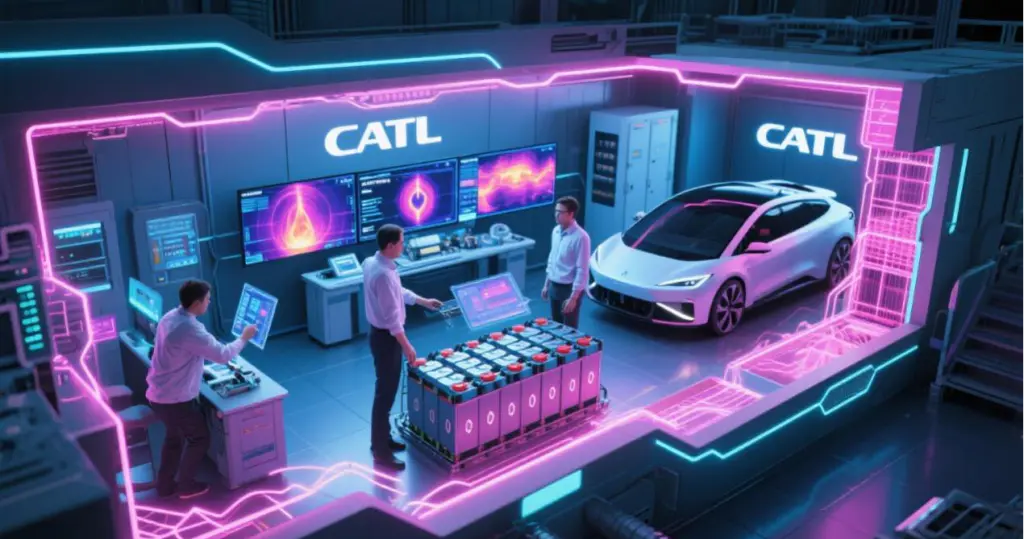 Engineering Jobs in China for Foreign Engineers: Visas and Opportunities in Aerospace, Infrastructure, and Automotive 2025 3 Foreign EV engineers optimizing battery tech at Chinese automotive lab