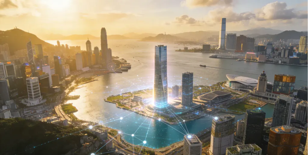 Senior Analyst (FP&A) - Hiring in Shenzhen Qianhai, Greater Bay Area | 2025 Talent Fair 3 Aerial view of the integrated Guangdong-Hong Kong-Macao Greater Bay Area skyline, highlighting Shenzhen Qianhai as a hub of opportunity for international Senior Analysts.